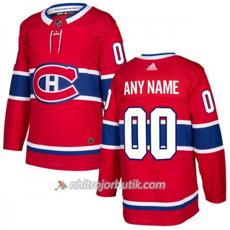 Män Ishockey Montreal Canadiens Tröja med eget tryck Adidas 2017-2018 Röd Authentic